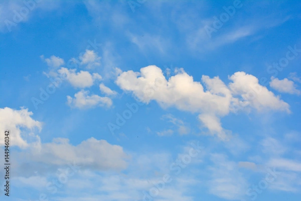 Fototapeta Blue sky background with white clouds. White clouds in the blue sky