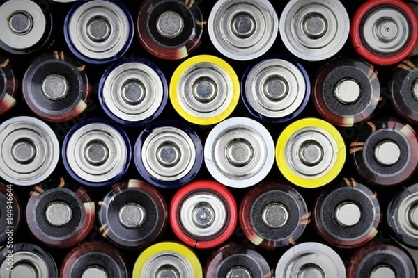 Fototapeta An image of batteries