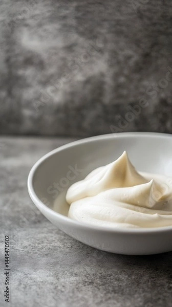 Fototapeta A Delicate Whipped Cream Display: A Culinary Masterpiece