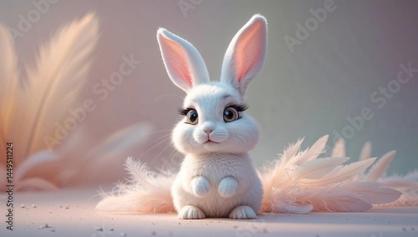 Obraz easter bunny with eggs