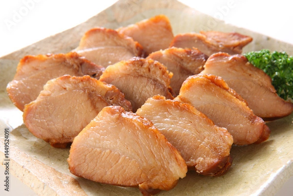 Obraz スライスした焼豚