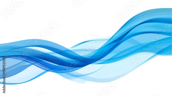 Fototapeta Abstract Blue Waves Flowing Design Background