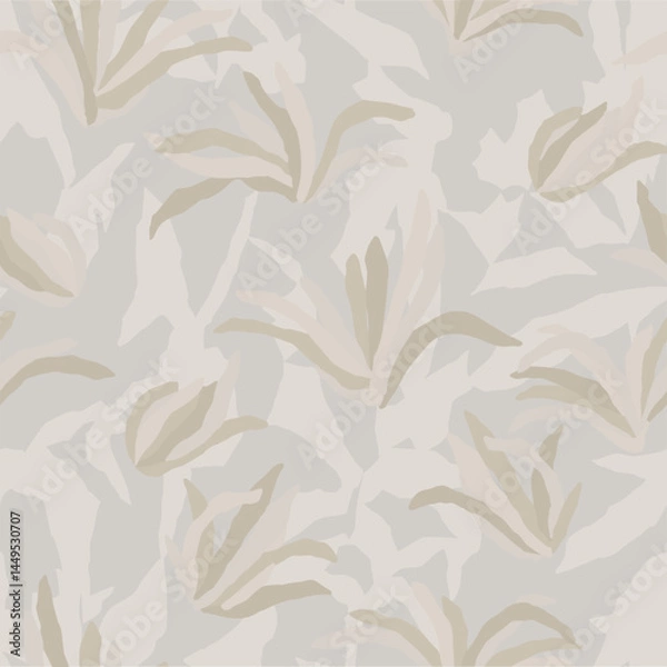 Fototapeta Vector abstract flower seamless repeat pattern