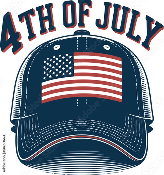 Fototapeta 4th of July design.