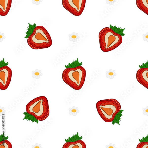 Fototapeta Pattern for textile or kitchen in hand draw style. Seamless pattern
