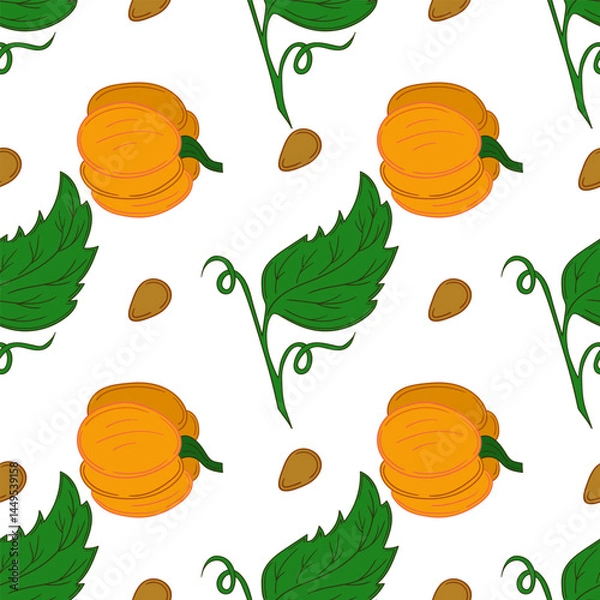 Fototapeta Pattern for textile or kitchen in hand draw style. Seamless pattern