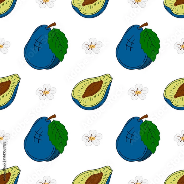 Fototapeta Pattern for textile or kitchen in hand draw style. Seamless pattern