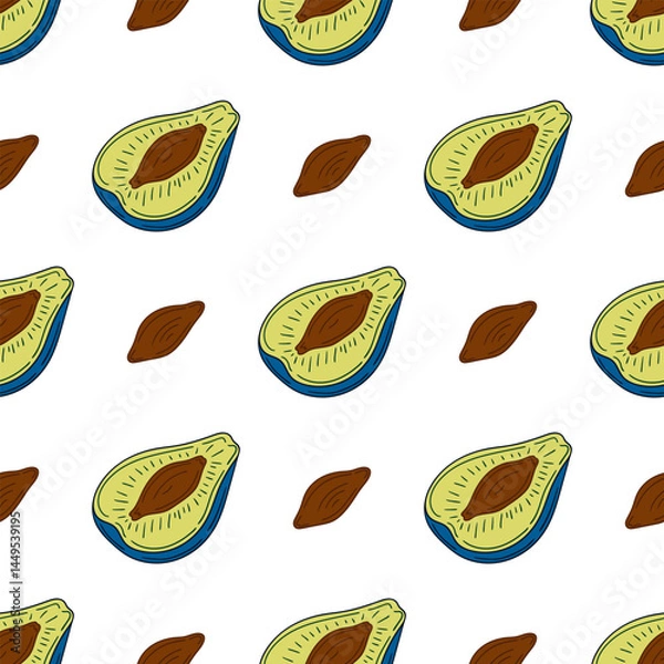 Fototapeta Pattern for textile or kitchen in hand draw style. Seamless pattern