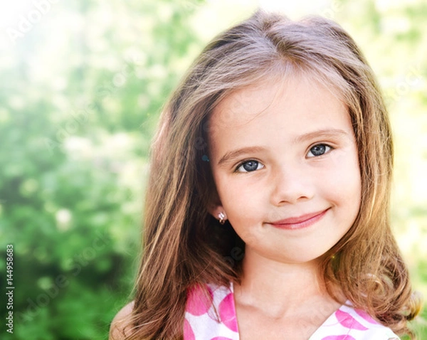 Obraz Portrait of adorable smiling little girl