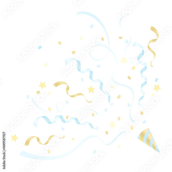 Fototapeta パーティークラッカーのイラスト