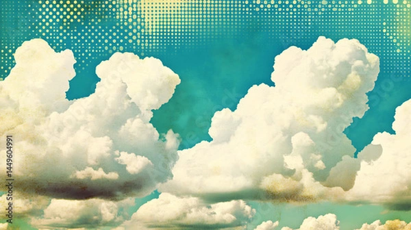 Fototapeta Vintage cloudscape sky graphic