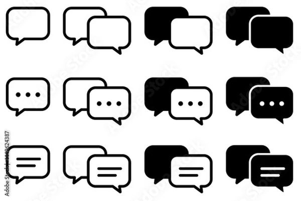 Obraz チャット・トーク・ふきだしのアイコン 四角