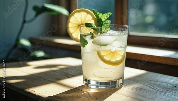 Obraz mojito cocktail on wooden table
