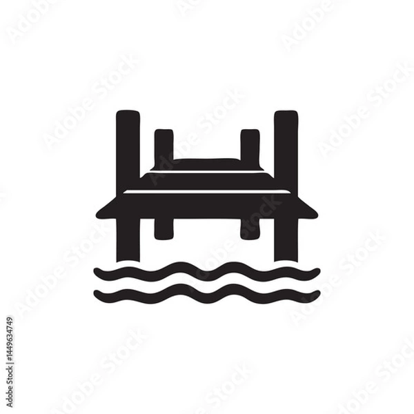 Obraz wooden pier icon