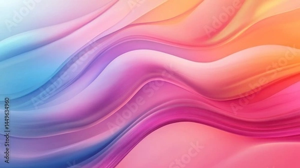 Fototapeta A vibrant abstract design with flowing, colorful waves.