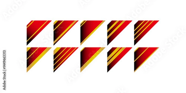 Fototapeta Gold Gradient Ribbon Tab