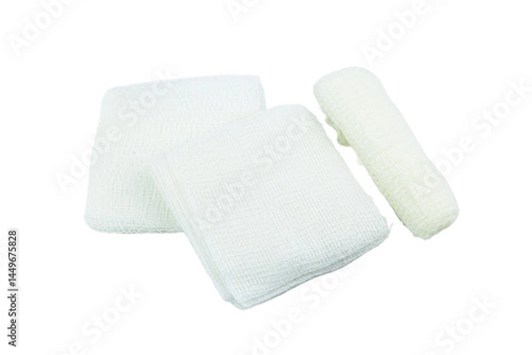 Fototapeta cotton swabs are clean hygiene objects for bath and beauty care, Isolated white 