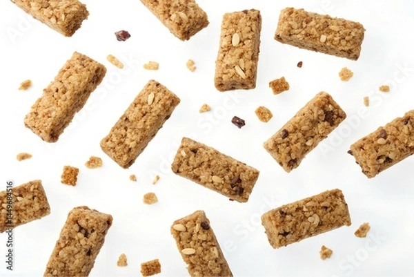 Fototapeta Granola Bars with Nuts and Fruits