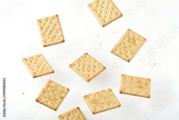 Fototapeta Crackers on White Background
