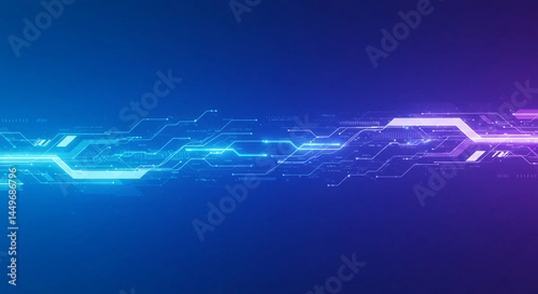 Fototapeta Abstract blue tech background