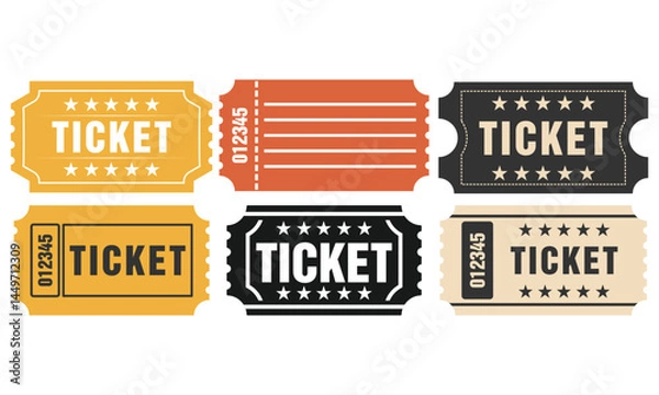 Obraz Set Ticket vector icon template illustration.eps