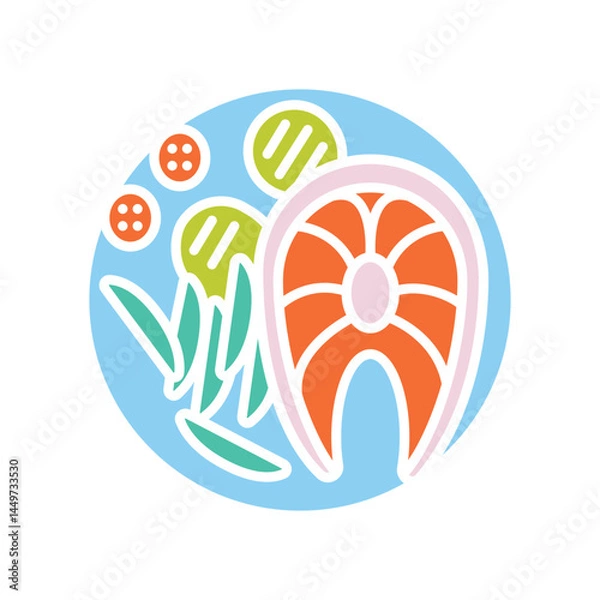 Obraz Ketogenic diet color flat icon for digital and print projects.