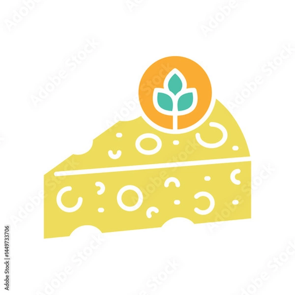 Fototapeta Plant based color flat icon for digital and print projects.