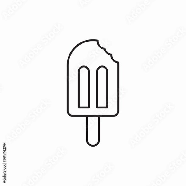 Fototapeta Ice pop frozen dessert icon vector sign