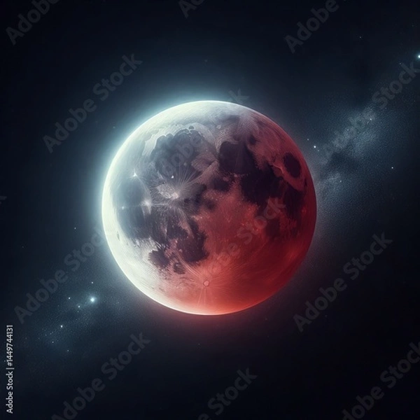 Obraz Lunar Eclipse shade of red