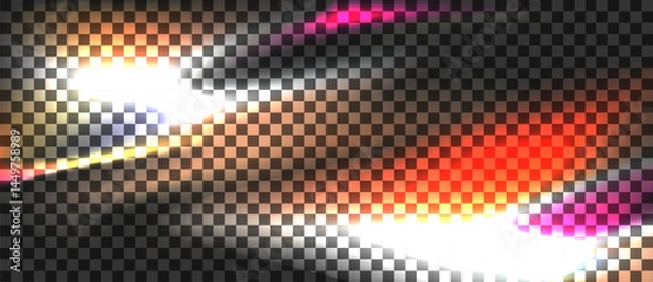 Obraz Old film filter with dust effect. Retro flare photo overlay with hologram. Abstract blurry gradient with scratch