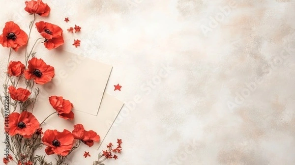 Fototapeta Discover Elite Memorial Day Essay Competitions: Foster Historical Contemplation and Innovative Tributes to National Sacrifice - Stock Photo Concept with Room for Your Ideas
