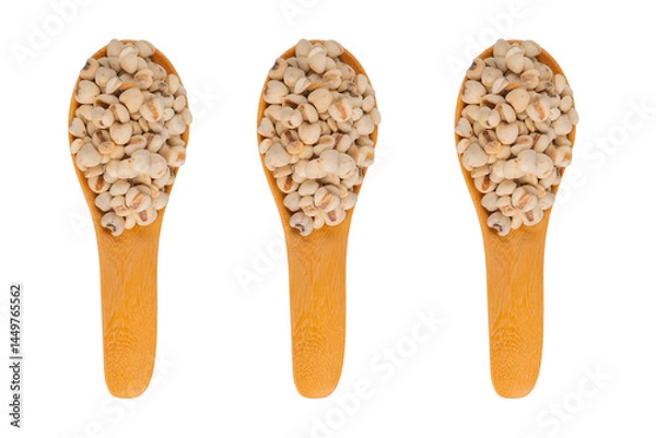 Fototapeta Chickpeas source of natural protein, vitamins and minerals. Healthy diet food on wooden spoon. transparent background.