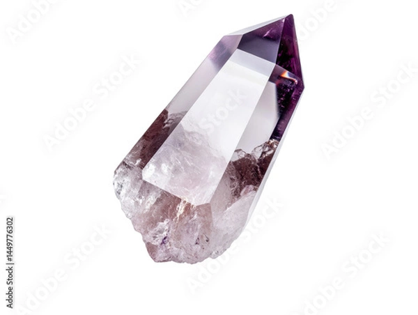 Obraz Amethyst crystal tower with natural formation and clear facets