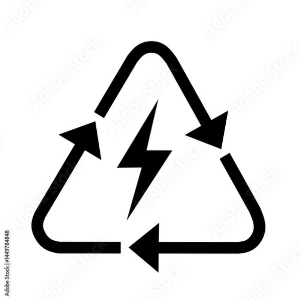 Fototapeta vector electronics recycling symbol with trendy design