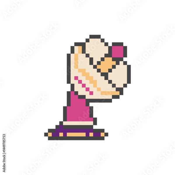 Obraz satellite technology retro pixel art