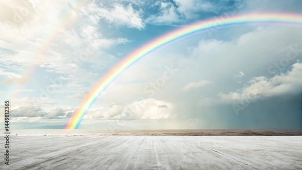 Obraz Minimalist rainbow abstract background design suitable for various uses.