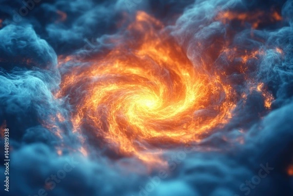 Obraz Galactic spiral formation space digital cosmic environment view