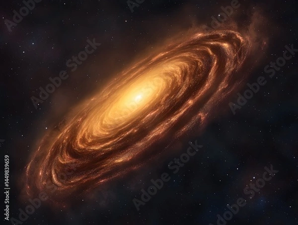 Fototapeta Stunning Spiral Galaxy Image Cosmic Dust and Celestial Light in Deep Space