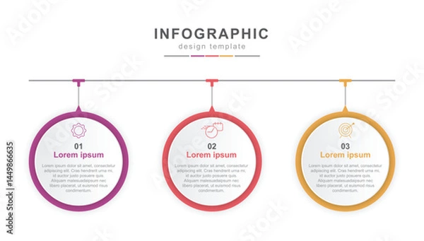 Obraz Circular infographic with gradient elements