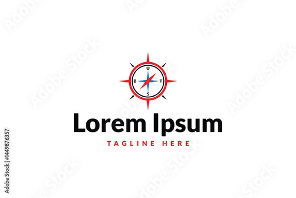 Obraz compass logo design template, logo icon vector illustration