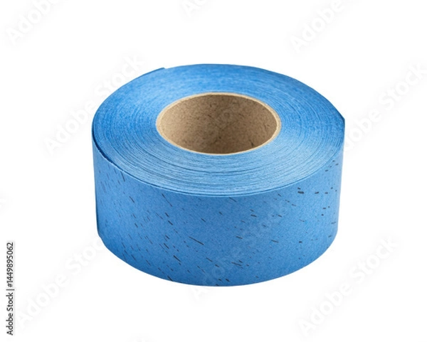 Obraz Blue masking tape roll for home improvement and crafting projects on a transparent background, cut out