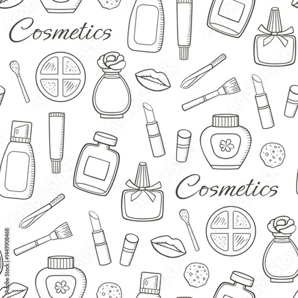 Fototapeta makeup_doodles_pattern03.eps