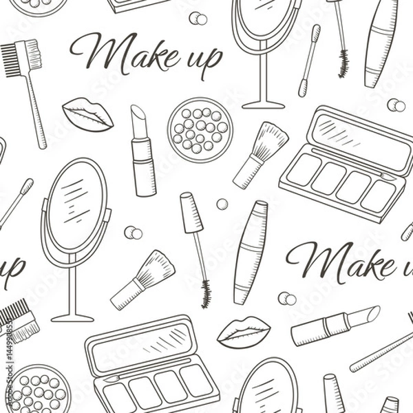 Fototapeta makeup_doodles_pattern02.eps