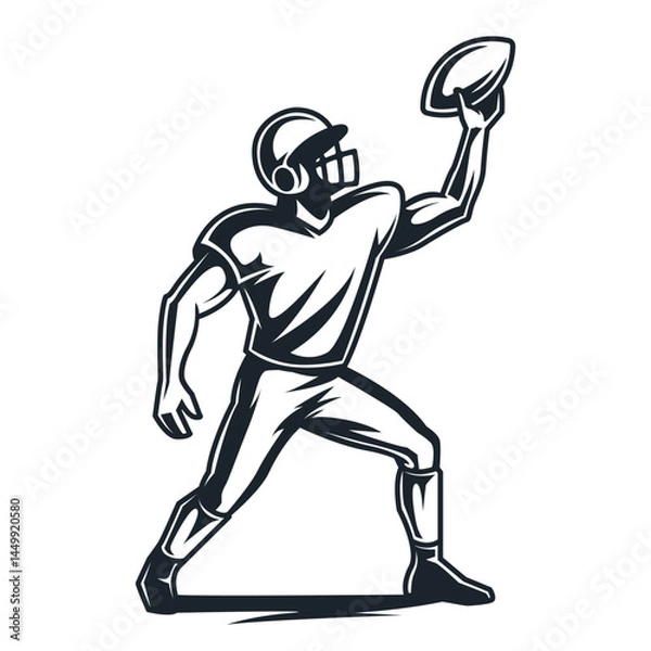 Obraz Athlete playing American football