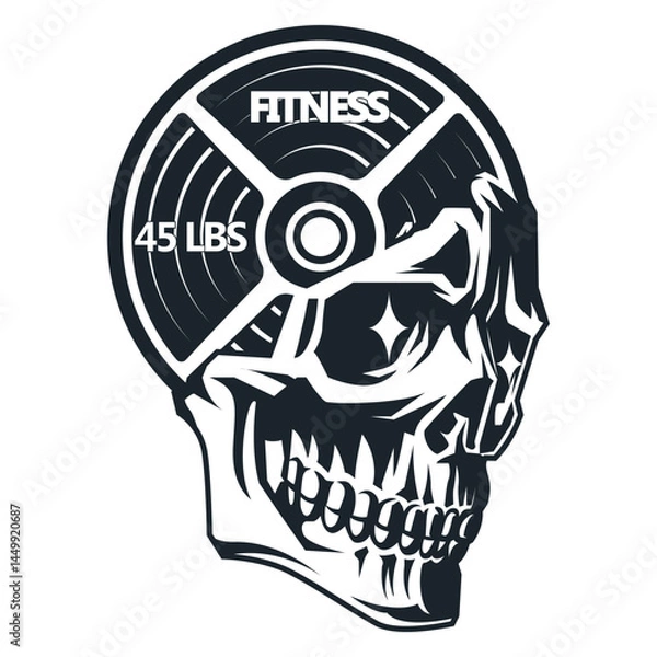 Obraz Sports equipment with a skull