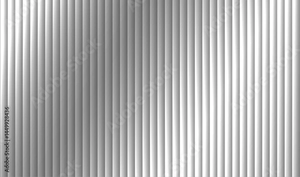 Fototapeta Vector ribbed glass texture. Metal texture background. White ribbed glass texture background with a grey frosted acrylic, featuring a wavy, reeded surface.