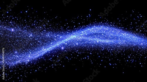 Fototapeta Abstract swirling celestial dust particles against a dark backdrop.