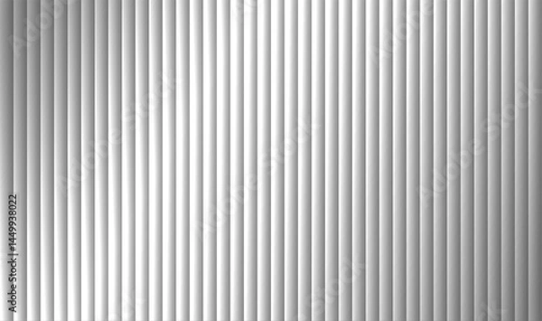 Fototapeta White ribbed glass texture background with a grey frosted acrylic. Vector ribbed glass texture background.