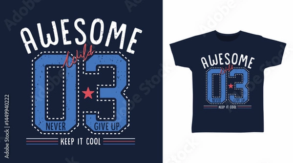 Obraz Awesome 03 typography hand drawn vector, ready for print on t shirt and other uses