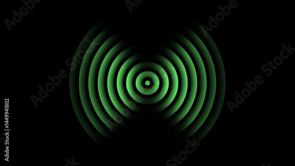 Fototapeta Radio waves station signal spreading Isolated on Black background